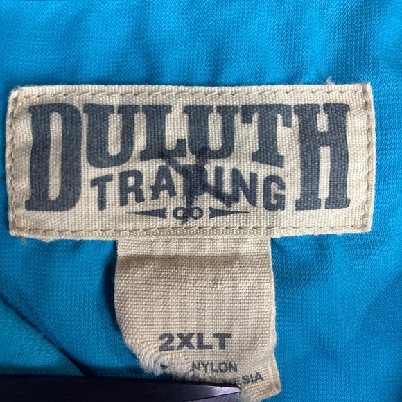 Duluth Trading Co. Mens 2XLT Short Sleeve Button‎ Down Shirt Blue Nylon - Picture 8 of 10